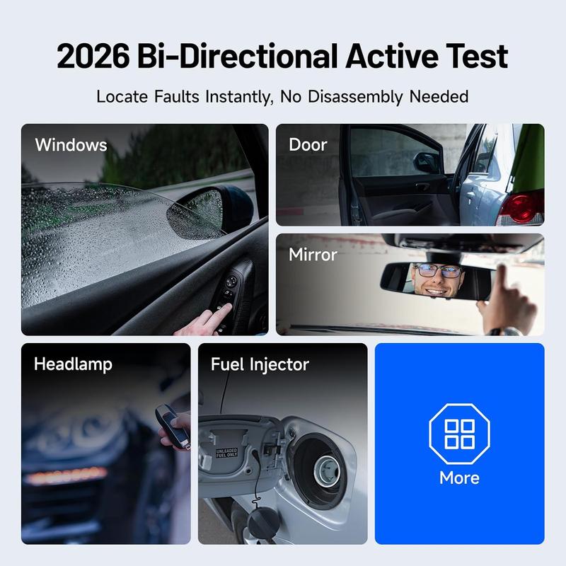 Escáner OBD2 TOPDON AD800BT 2: herramienta de diagnóstico automotriz bidireccional para sistemas completos con más de 28 funciones de servicio, codificación de inyectores, compatibilidad con todos los vehículos, FCA AutoAuth y protocolo CAN-FD.