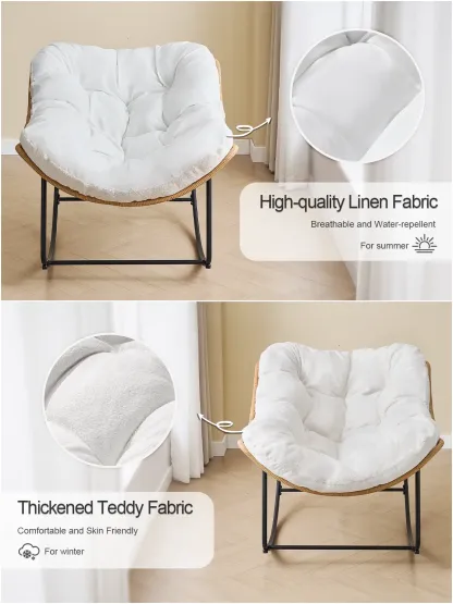 Mecedora ONBRILL de gran tamaño para interiores y exteriores: cómoda silla Papasan