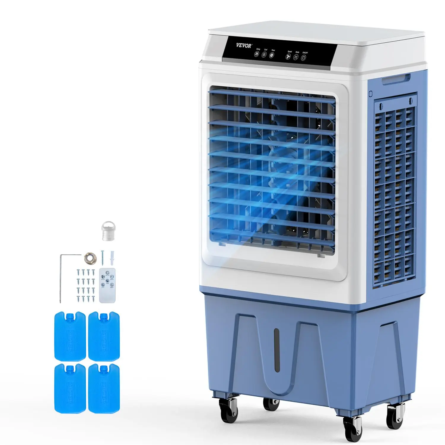 Enfriador de aire evaporativo VEVOR de 3100 CFM con control remoto