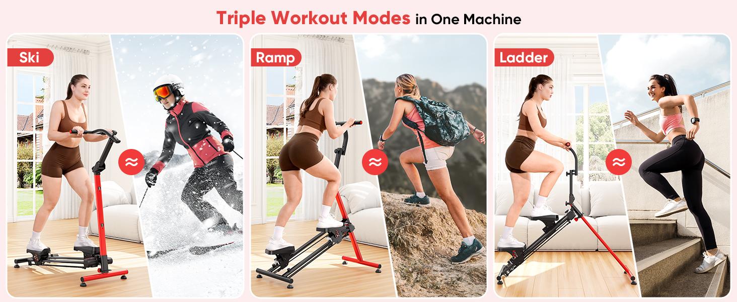 YOLEO Steppers for Exercise at Home, Adjustable Stair Stepper with 3 Workout Modes,Folding Cardio Stair Master with Ski Simulation Mode & Oversized Pedal,90% Pre-Assembled Stair Climber with Handlebar YOLEO Steppers for Exercise at Home, Adjustable Stair Stepper with 3 Workout Modes,Folding Cardio Stair Master with Ski Simulation Mode & Oversized Pedal,90% Pre-Assembled Stair Climber with Handlebar