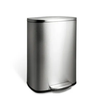 Bote de Basura de Acero Inoxidable con Pedal 50 L