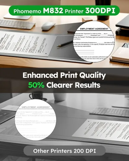 Impresora portátil Bluetooth Phomemo M08F sin tinta