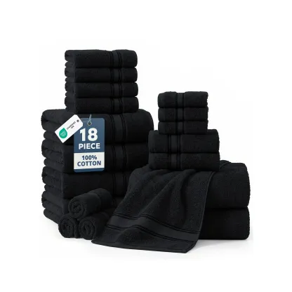 Juego de Toallas de Algodón 18 Piezas 550 GSM