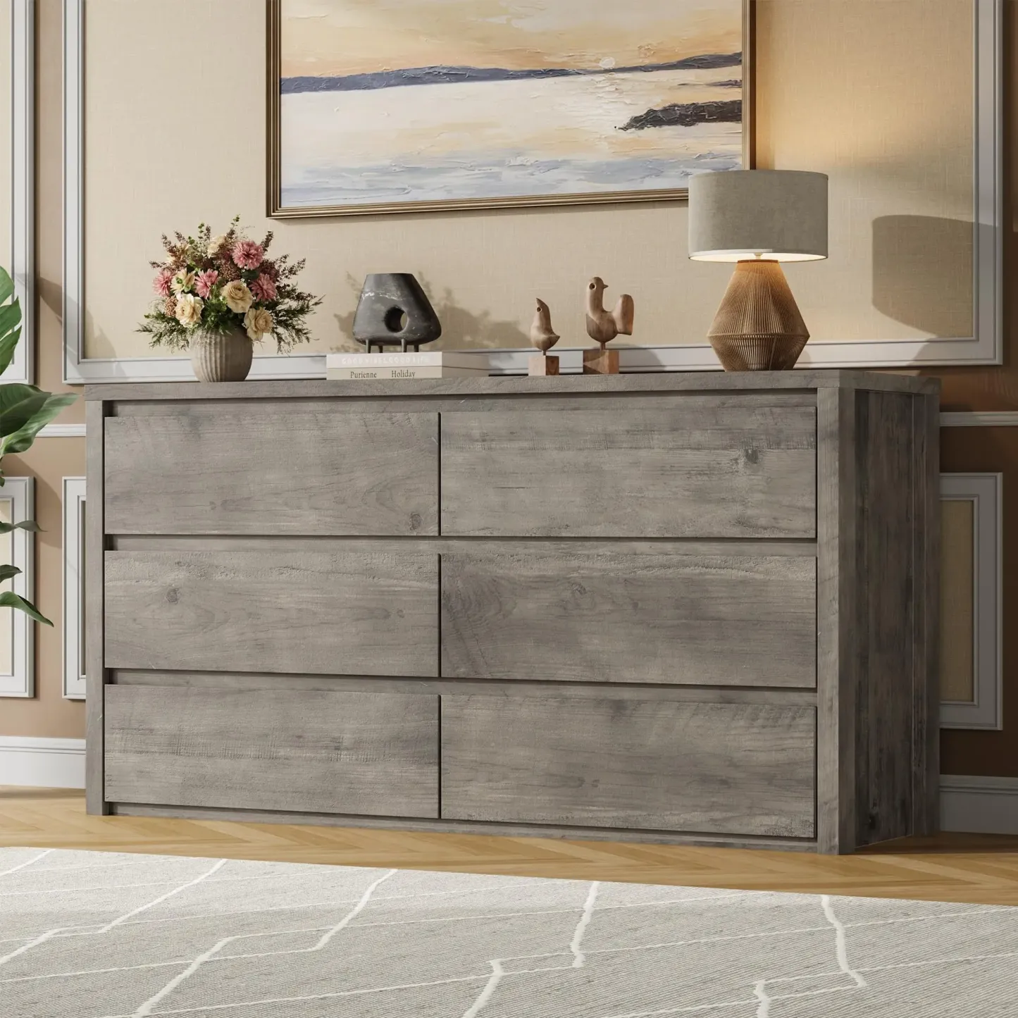 Cómoda Cajonera de Madera de 6 Cajones