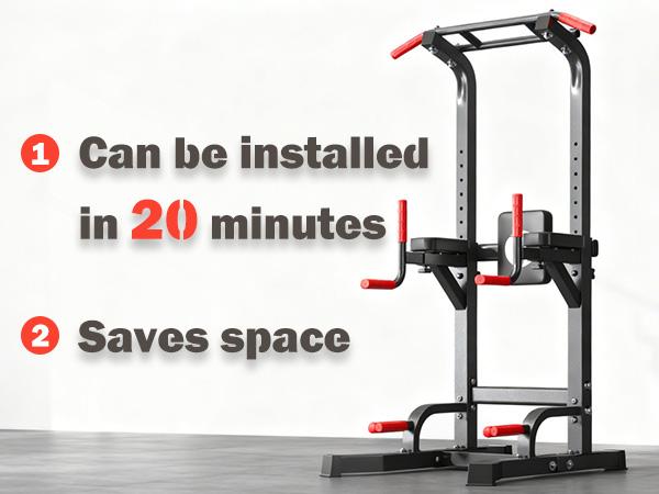 Dland 500LB Power Tower &ndash; 10-Level Adjustable Pull Up Bar & Dip Station, 5-in-1 Strength Training Equipment for Home Gym, Heavy Duty Whole Body Workout, Beginner Friendly #TikTokShopStockUp
