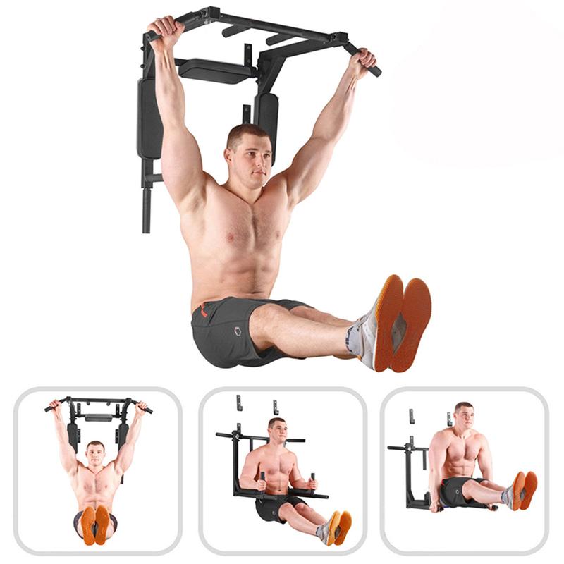 Barras Ejercicios 8 En1 Dominadas Pared Gym Multifuncional Soporta 200kg, Gimnasio en Casa, Fortalece Espalda Brazos y Mas, para Pared y Piso, Uso Rudo Fácil Instalación