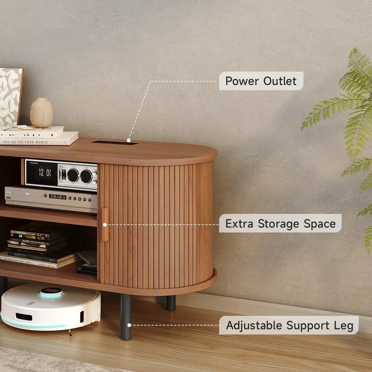 Mueble para TV con Puertas Corredizas