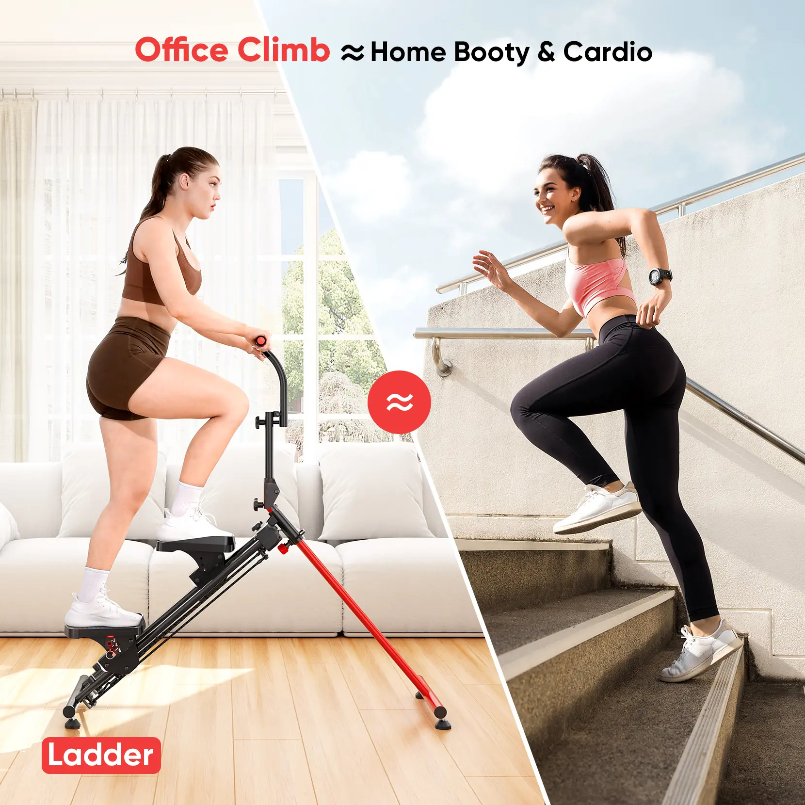 Escalera ajustable YOLEO con 3 modos de entrenamiento