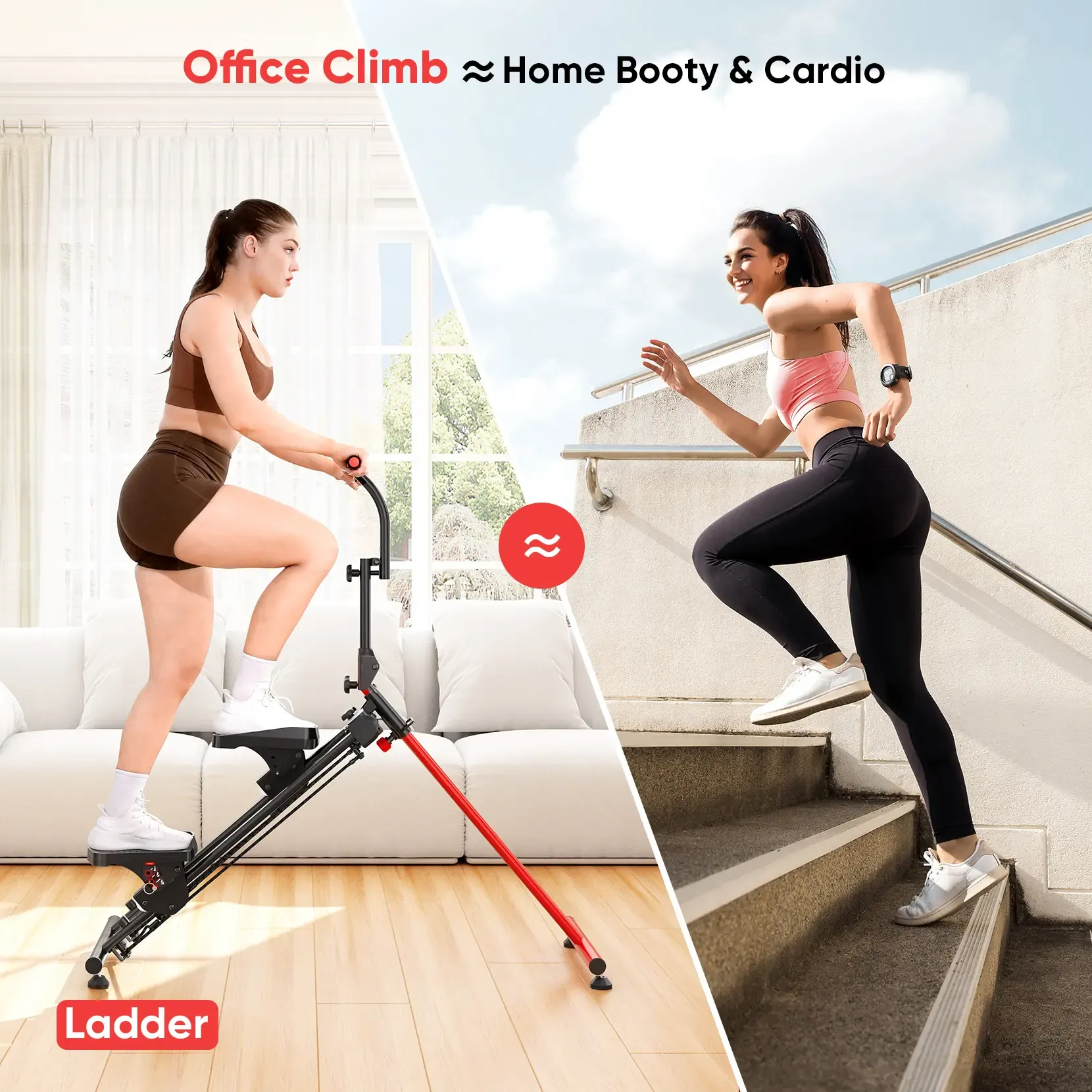 Escalera ajustable YOLEO con 3 modos de entrenamiento