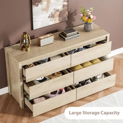 Cómoda Cajonera de Madera de 6 Cajones