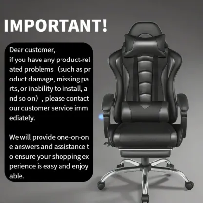 Silla gaming ergonómica con masaje y reposapiés