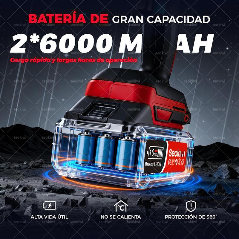 Kit de herramientas eléctricas- Taladro atornillador y llave de impacto , hogar y reparaciones, incluye estuche,almacen local