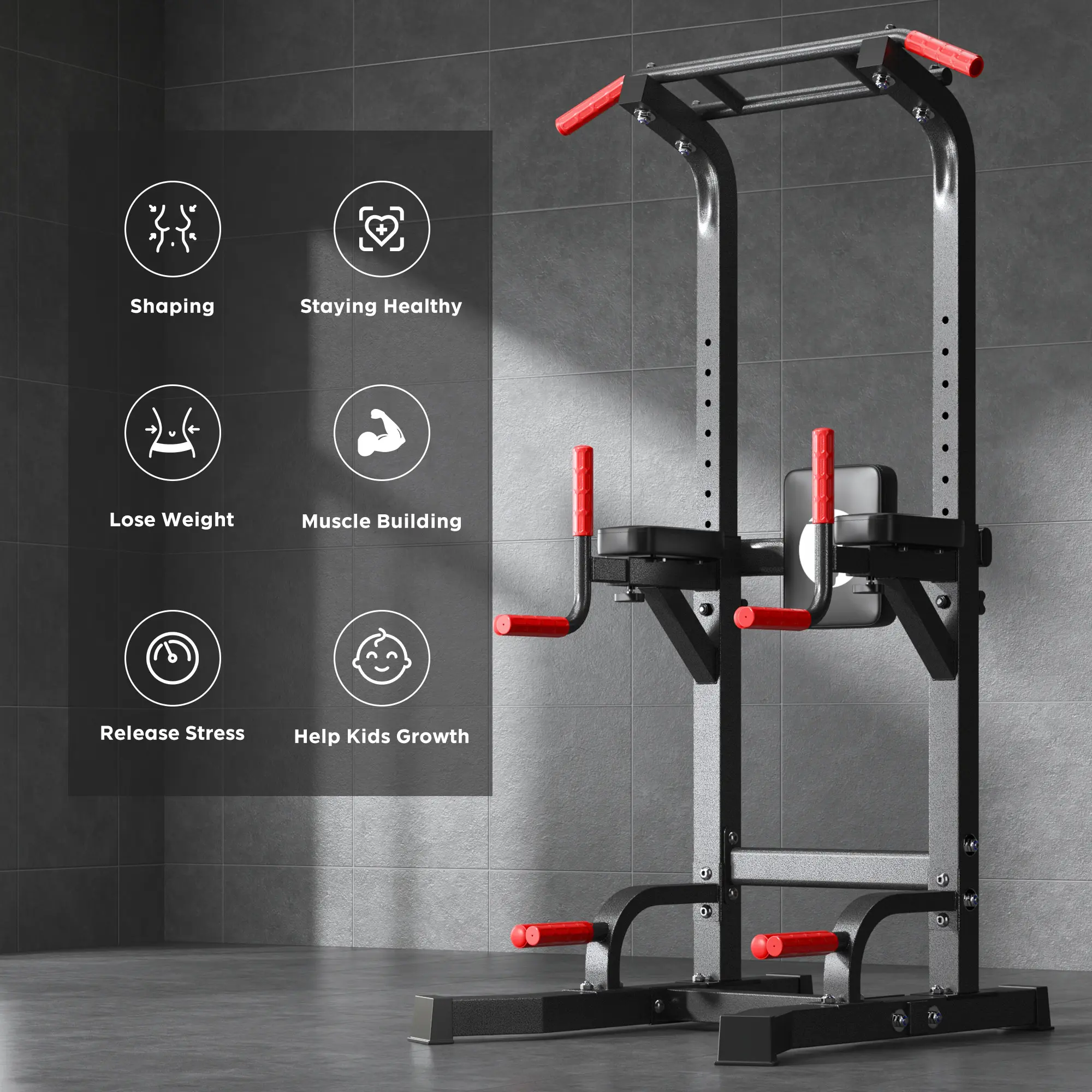 Torre de potencia ajustable «Beast Mode» (capacidad de 500 libras) – Gimnasio en casa
