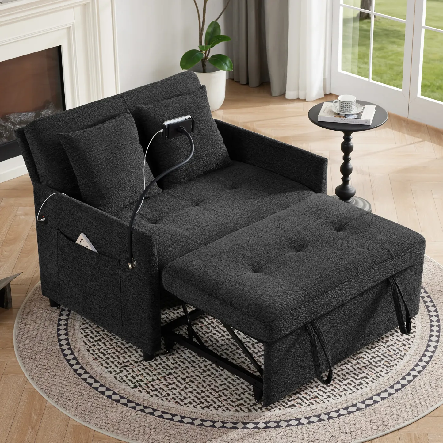 Sofá Cama 3 en 1 con USB y Tipo C