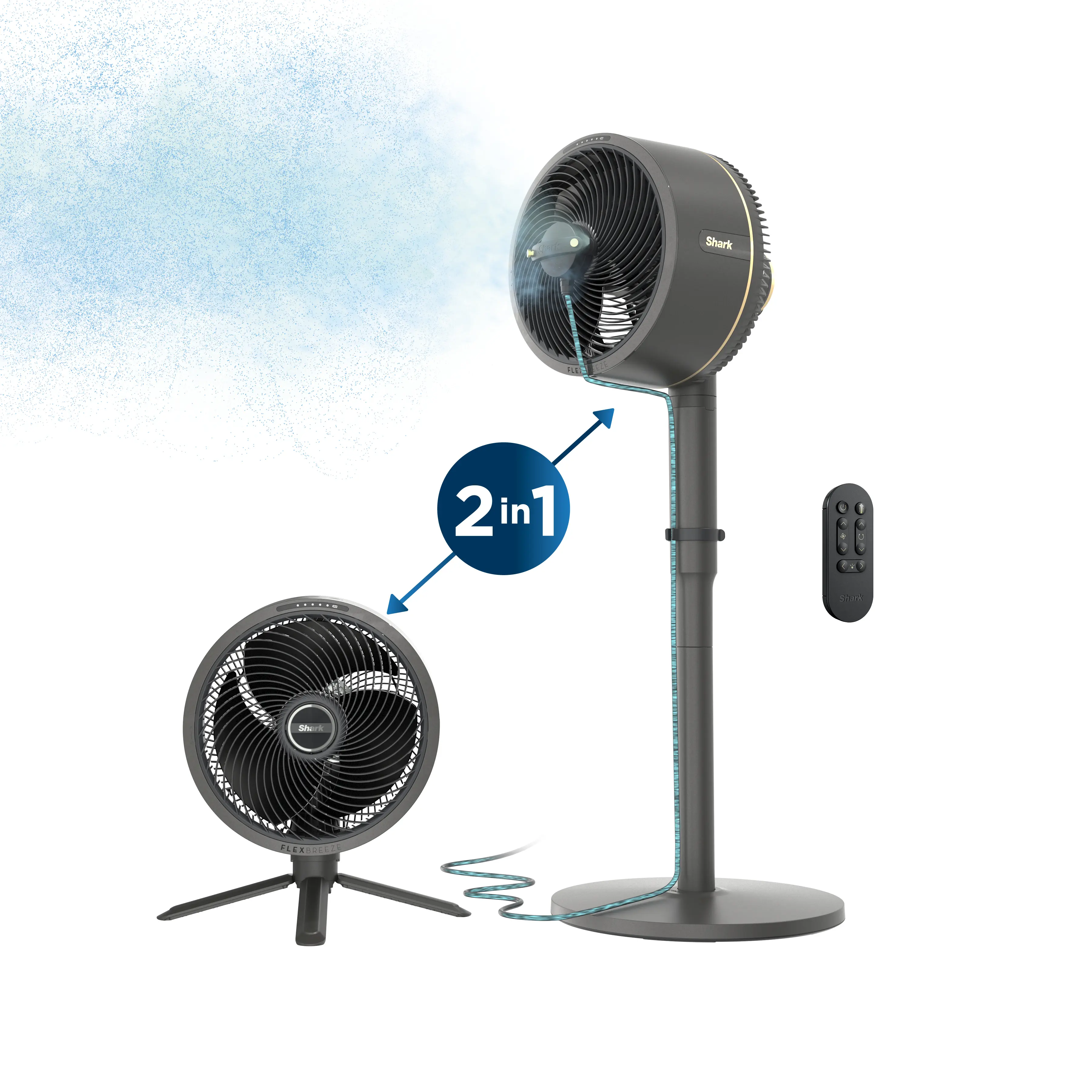Ventilador Shark FlexBreeze con accesorio de nebulización InstaCool