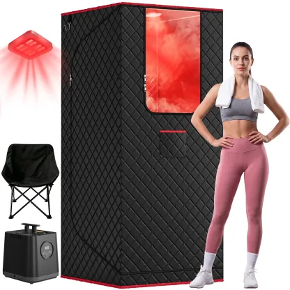 Caja de sauna portátil TEHANLD para el hogar, calentador de sauna personal Nurecover para uso doméstico, vaporizador de 3.0L 1200W, tienda de sauna plegable para interiores, piscina inflable de cuerpo completo para spa de sauna seca, regreso a clases, com