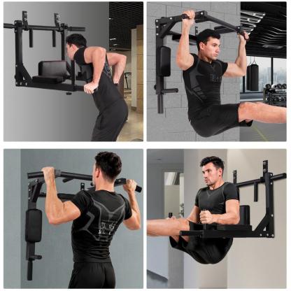Barras Ejercicios 8 En1 Dominadas Pared Gym Multifuncional Soporta 200kg, Gimnasio en Casa, Fortalece Espalda Brazos y Mas, para Pared y Piso, Uso Rudo Fácil Instalación