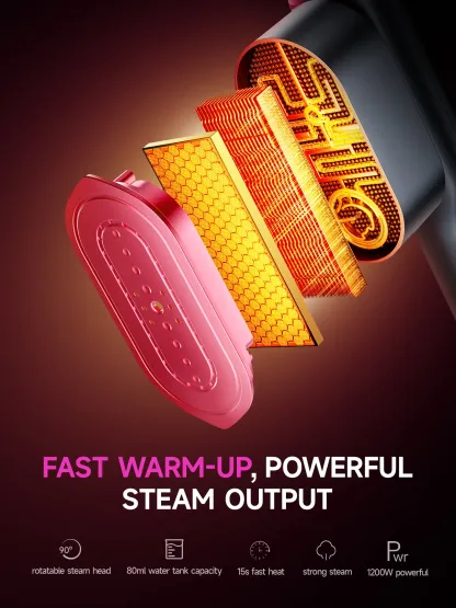 Vaporizador de prendas portátil Dr.Flash: calentamiento rápido y pantalla LED