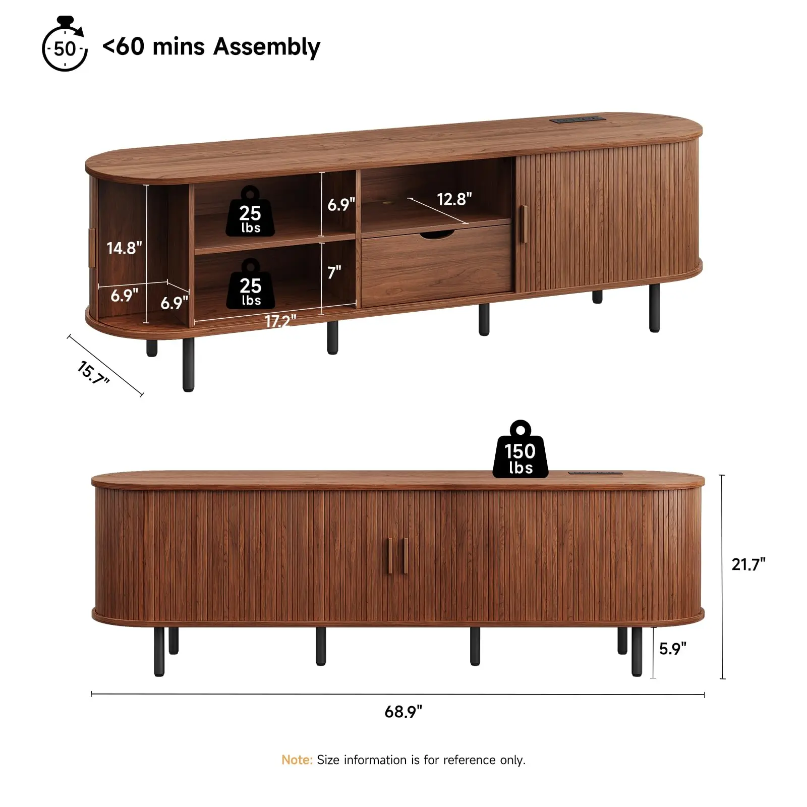 Mueble para TV con Puertas Corredizas