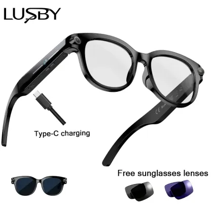 Gafas inteligentes con cámara e IA, 8 MP y protección UV