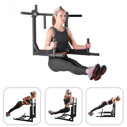 Barras Ejercicios 8 En1 Dominadas Pared Gym Multifuncional Soporta 200kg, Gimnasio en Casa, Fortalece Espalda Brazos y Mas, para Pared y Piso, Uso Rudo Fácil Instalación