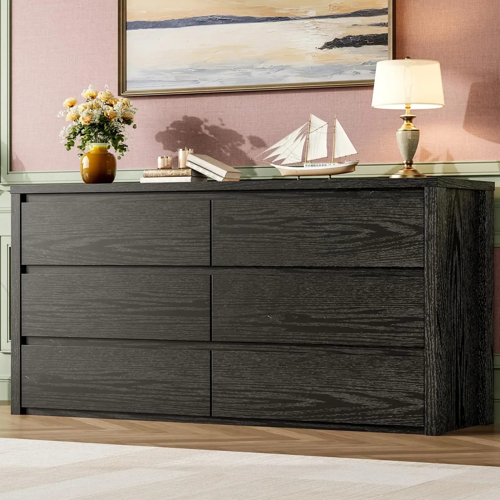 Cómoda Cajonera de Madera de 6 Cajones