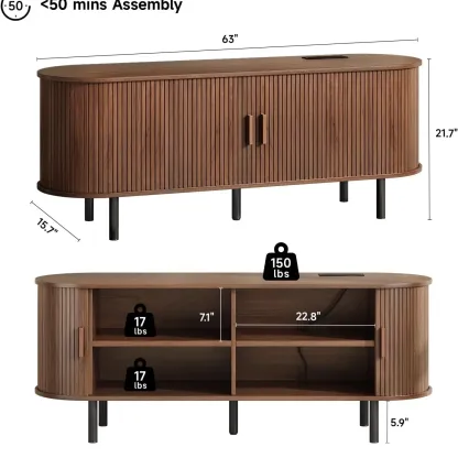 Mueble para TV con Puertas Corredizas