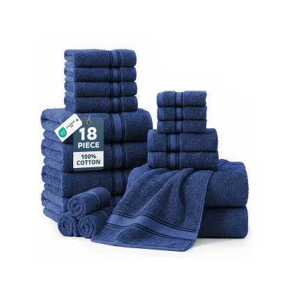 Juego de Toallas de Algodón 18 Piezas 550 GSM