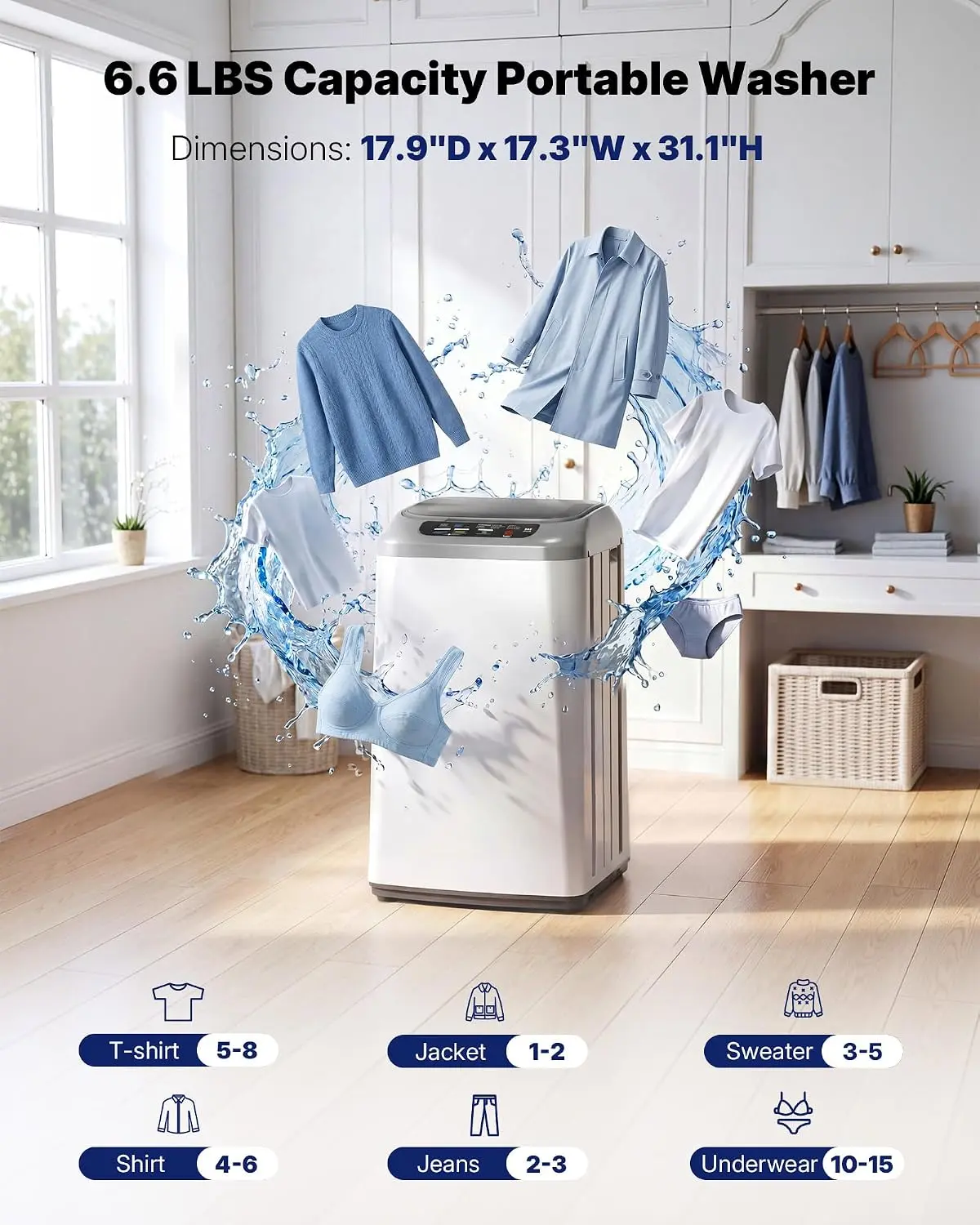 Lavadora Portátil Automática Compacta