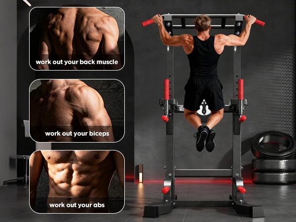 Dland 500LB Power Tower &ndash; 10-Level Adjustable Pull Up Bar & Dip Station, 5-in-1 Strength Training Equipment for Home Gym, Heavy Duty Whole Body Workout, Beginner Friendly #TikTokShopStockUp