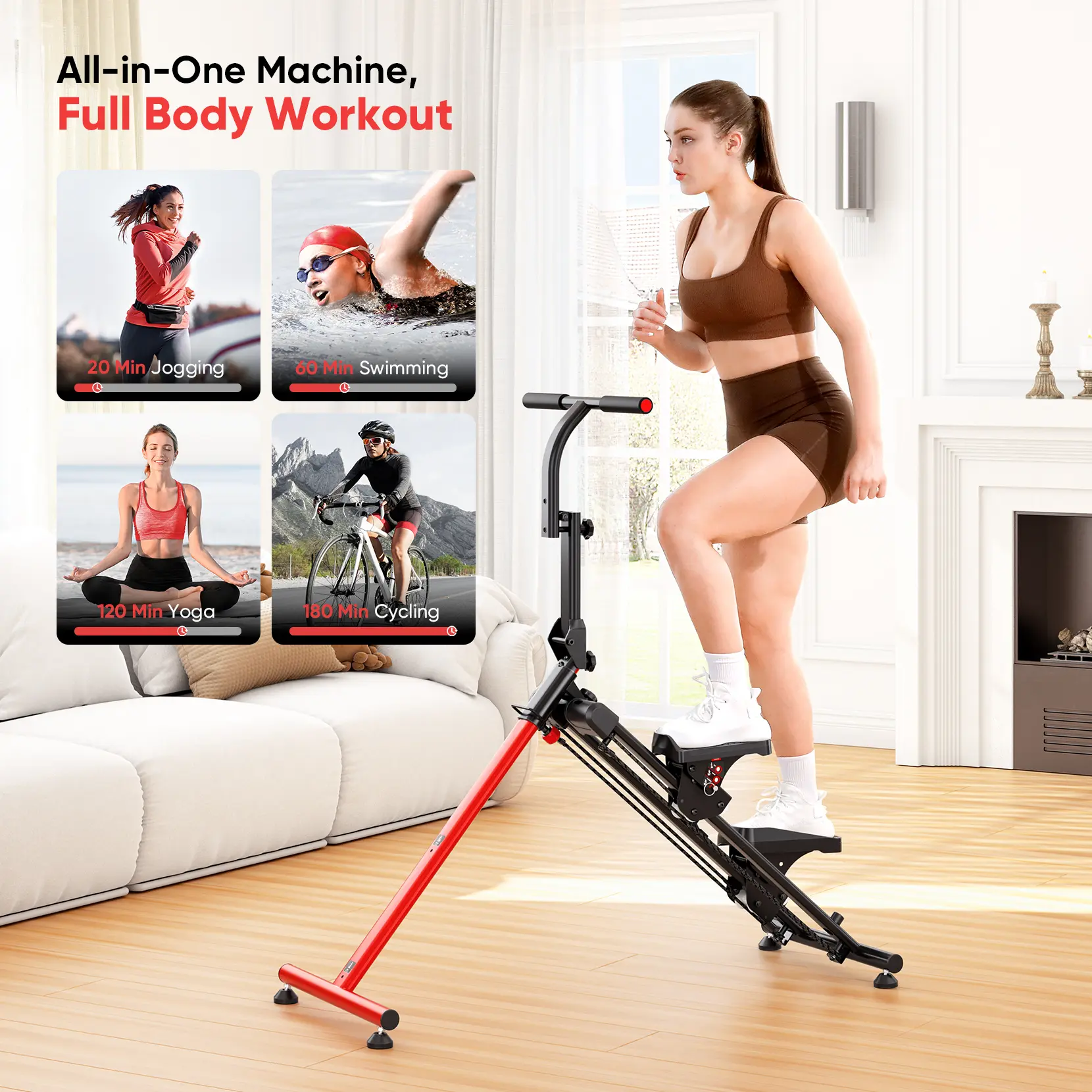 Escalera ajustable YOLEO con 3 modos de entrenamiento