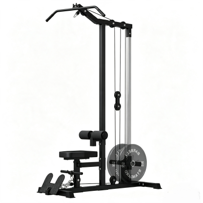 Equipo de fitness LAT Tower con sistema de poleas altas y bajas（Incluye discos para mancuernas）