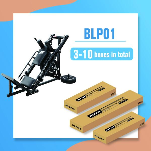 RitFit BLP01 — Máquina 3 en 1 de prensa de piernas y sentadilla Hack, con pedales de acero y superficie antideslizante; equipo de entrenamiento ajustable para gimnasio en casa y ejercicios de abducción de cadera — summerwins
