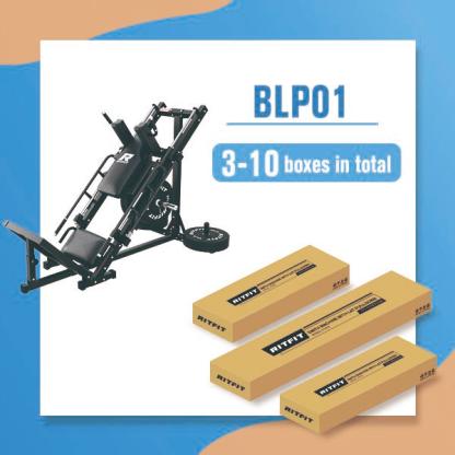 RitFit BLP01 — Máquina 3 en 1 de prensa de piernas y sentadilla Hack, con pedales de acero y superficie antideslizante; equipo de entrenamiento ajustable para gimnasio en casa y ejercicios de abducción de cadera — summerwins