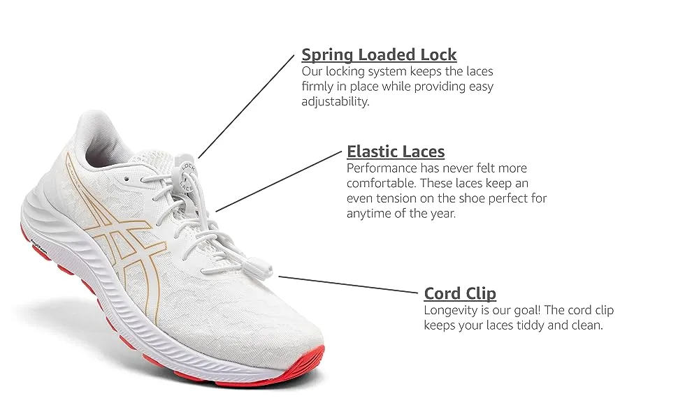 lock laces, elastic, cord clip, spring loaded lock, slip on, no tie