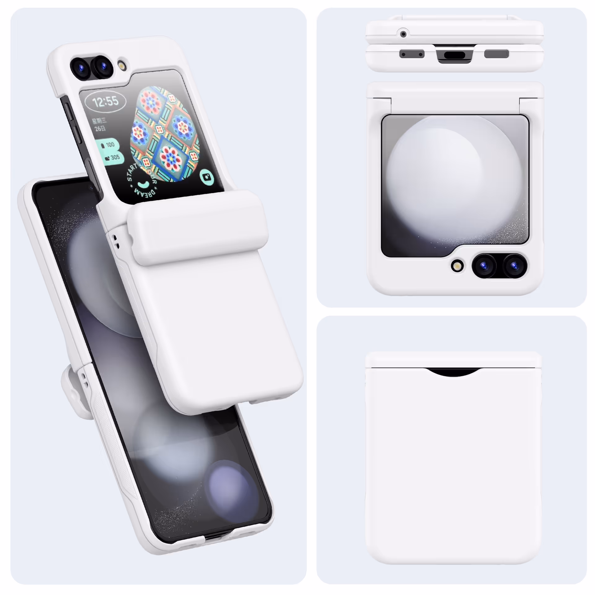 Wallet Case Cover Compatible with Galaxy Z Flip 3/4/5/6 Case