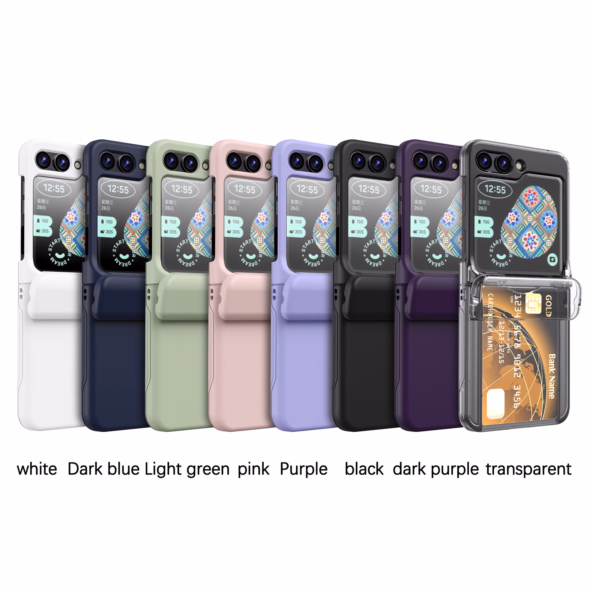 Wallet Case Cover Compatible with Galaxy Z Flip 3/4/5/6 Case