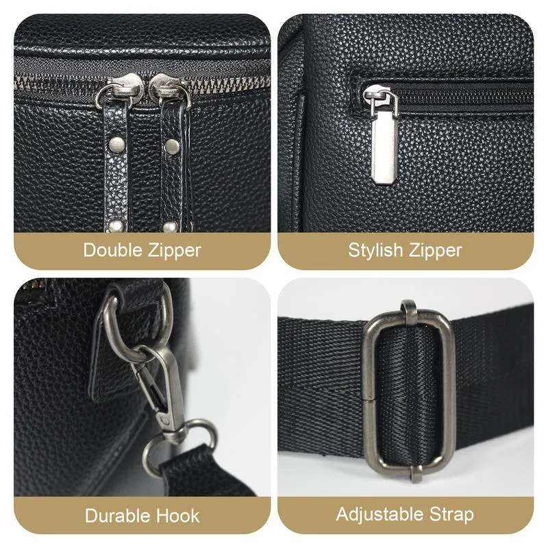 Myan-Large Fanny Pack Crossbody Sling Bag with Adjustable Strap & Coin Purse for Daily Work Party Office Use Versatile & Practical