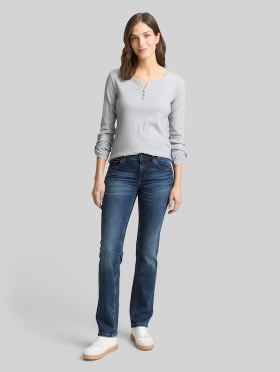TTALEXA STRAIGHT jeans - mid stone wash denim