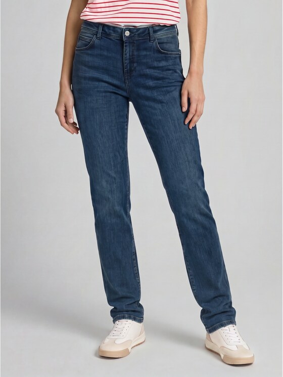 TTALEXA STRAIGHT jeans - dark stone wash denim