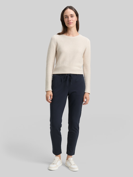 Casual material trousers - Real Navy Blue