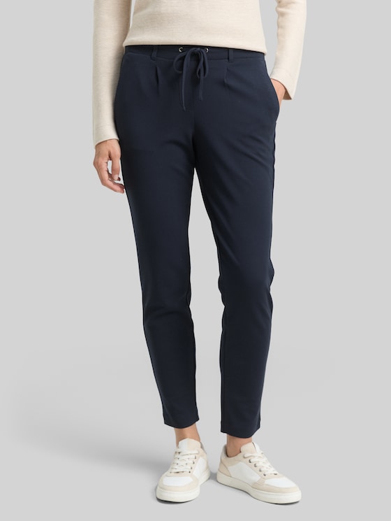 Casual material trousers - Real Navy Blue