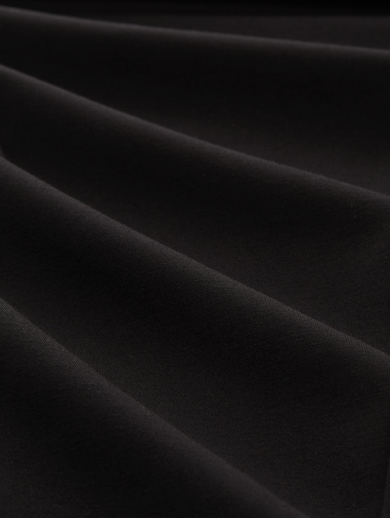 Casual material trousers - deep black