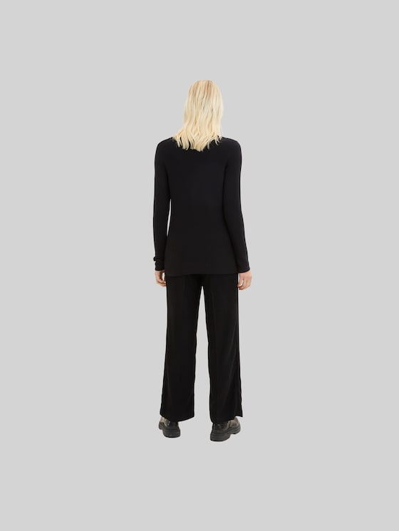 Cotton knitted jumper - Black
