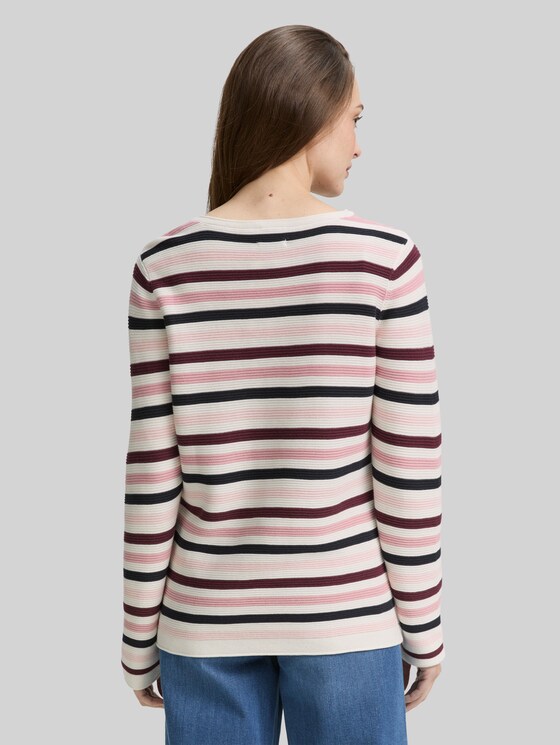Cotton knitted jumper - rose ottoman knit