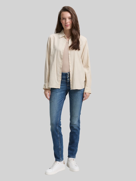 TTALEXA slim jeans - random bleached blue denim