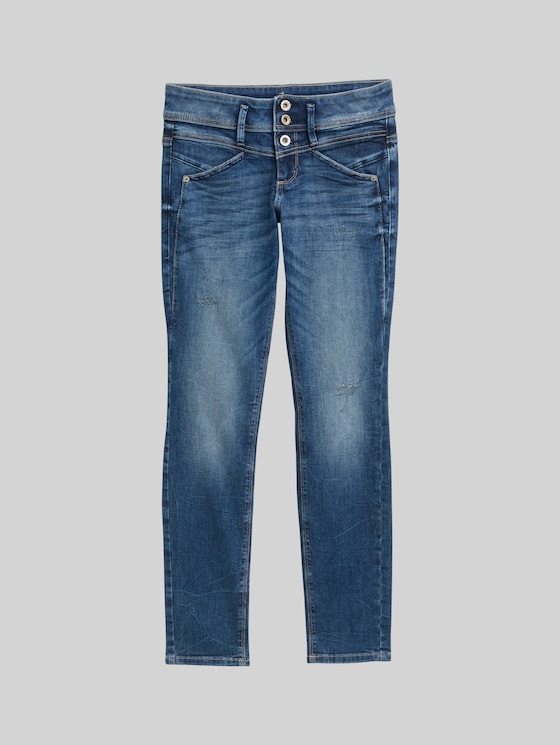 TTALEXA slim jeans - random bleached blue denim