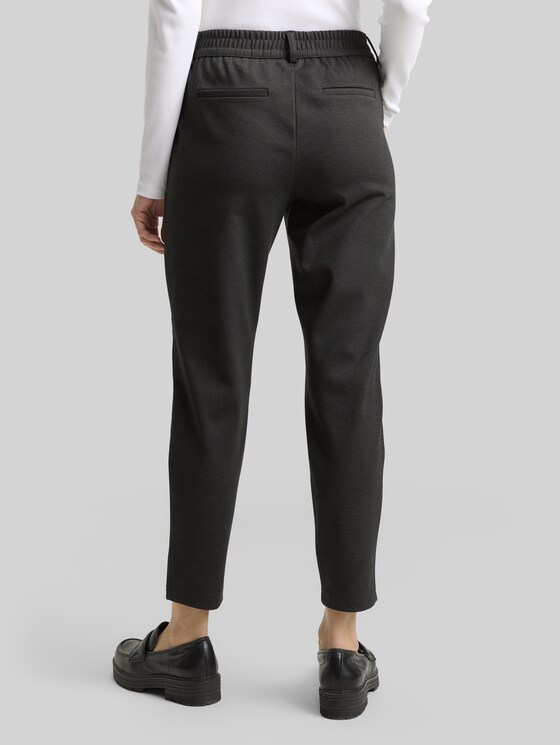 Relaxed-fit trousers with an elastic waistband - Shale Grey Melange
