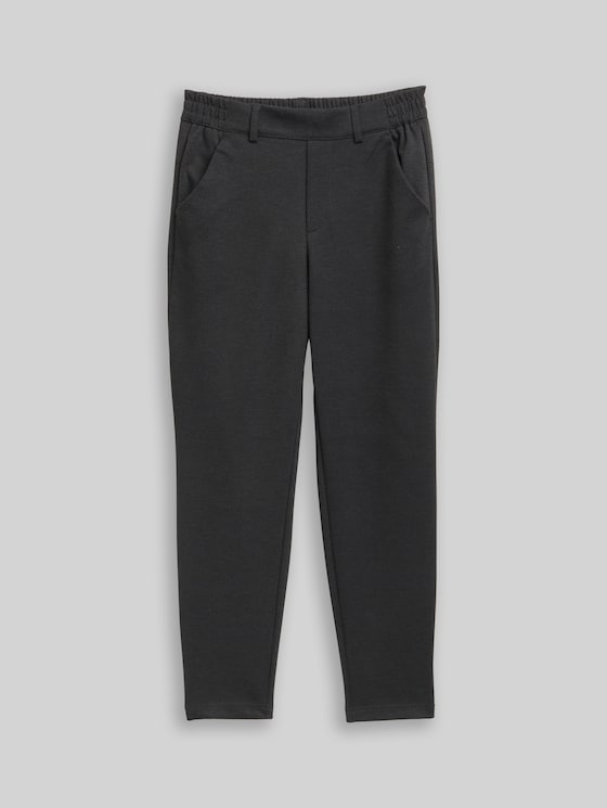 Relaxed-fit trousers with an elastic waistband - Shale Grey Melange