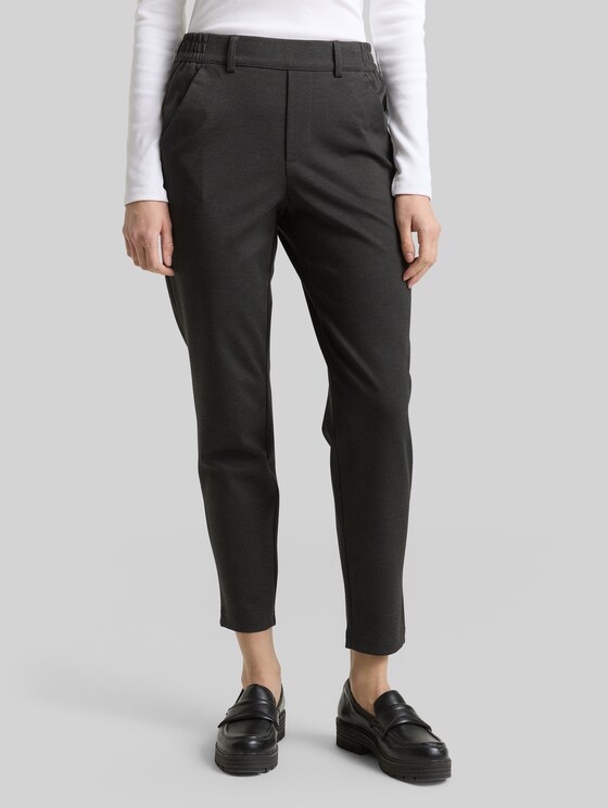 Relaxed-fit trousers with an elastic waistband - Shale Grey Melange